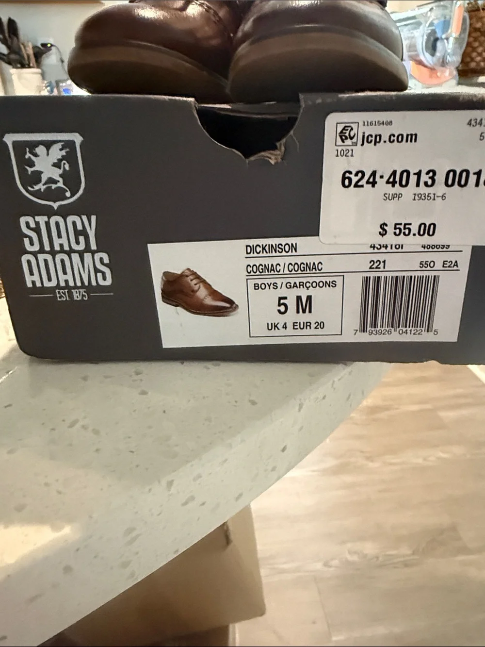 Stacy Adams Men's Cognac Brown Leather Derby Shoes